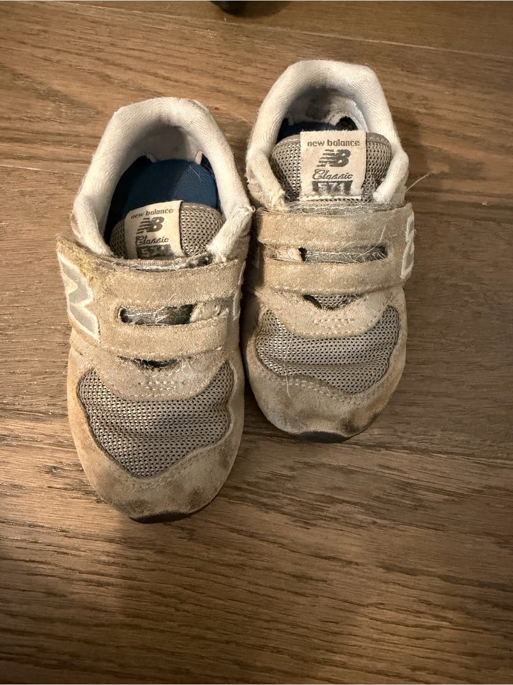 New Balance Kids' Gray Suede & Mesh Sneakers